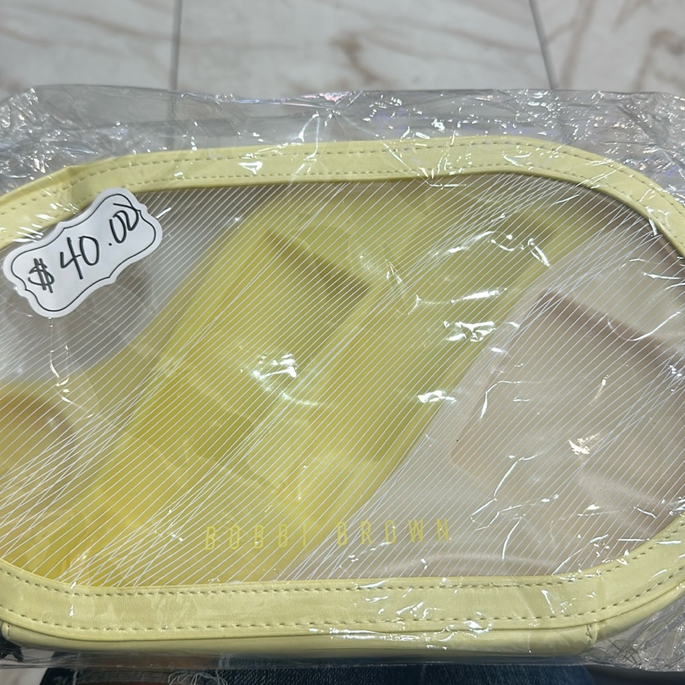 Bobbi Brown Yellow Makeup Travel Bag